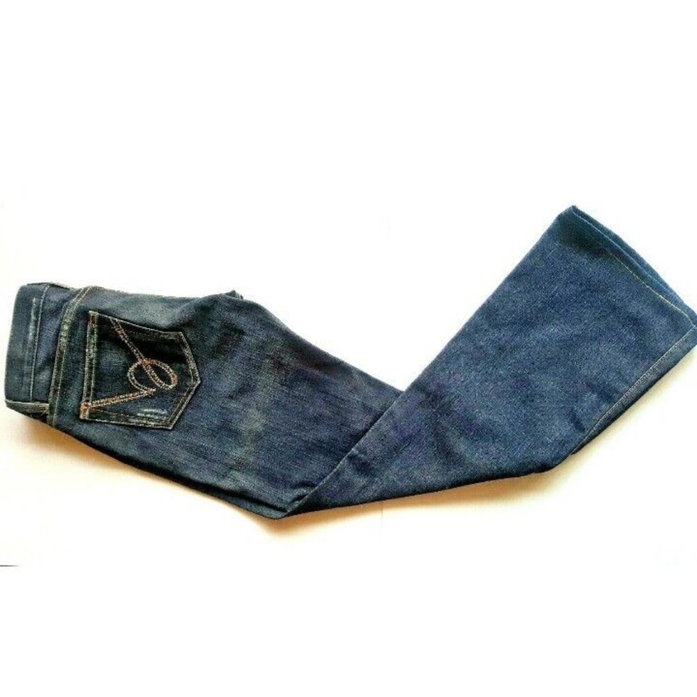 Bebe Jeans Distressed Rhinestone Embellished Pockets Flare Bootcut Sz 26
